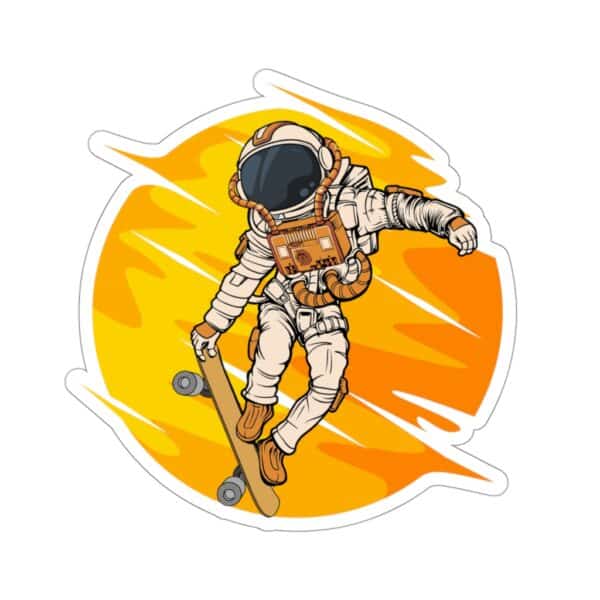 Skateboarding Astronaut Stickers