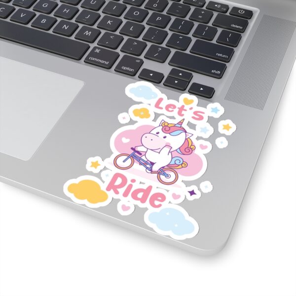 Cycling Unicorn Kiss-Cut Stickers