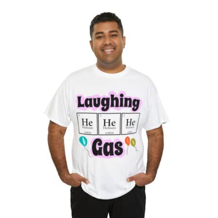 Funny Science Pun Tee - Laughing Gas | Unisex Heavy Cotton Tee