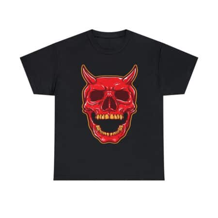 Devilish Red Tee - Unisex Heavy Cotton T-Shirt for Premium Printing