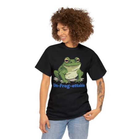 Funny Frog Pun T-shirt - Unisex Cotton Tee with Funny Cartoon Frog